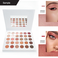 CC30610 Emballage de boîte en carton DIY en gros Palette d'ombres à paupières 30 couleurs de fard à paupières à paillettes pressées finition chatoyante marque privée