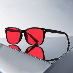 2025 인기 클래식 스퀘어 업그레이드 버전 블루라이트 차단 안경, 유해 청광 차단 레드 렌즈 눈 보호 수면 안경 - Product Image 2