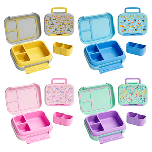Lonchera Portátil de 1200 ml con 3 a 5 Compartimentos Contenedor de Almacenamiento de Alimentos Tiffin Lindo Bento Box para Niños para la Escuela - Product Image 1