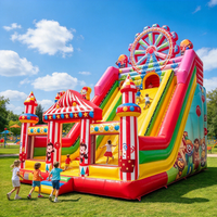 Château gonflable avec toboggan pour enfants, en PVC, pour événements commerciaux, location, vente en gros, taille personnalisée