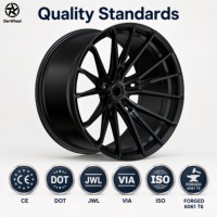 Rines de Aleación Forjados Cóncavos Multirradio en Negro Mate DW de 18, 19, 20 y 22 Pulgadas, 5 Birlos, para Autos Deportivos, Venta al Por Mayor Directa de Fábrica OEM
