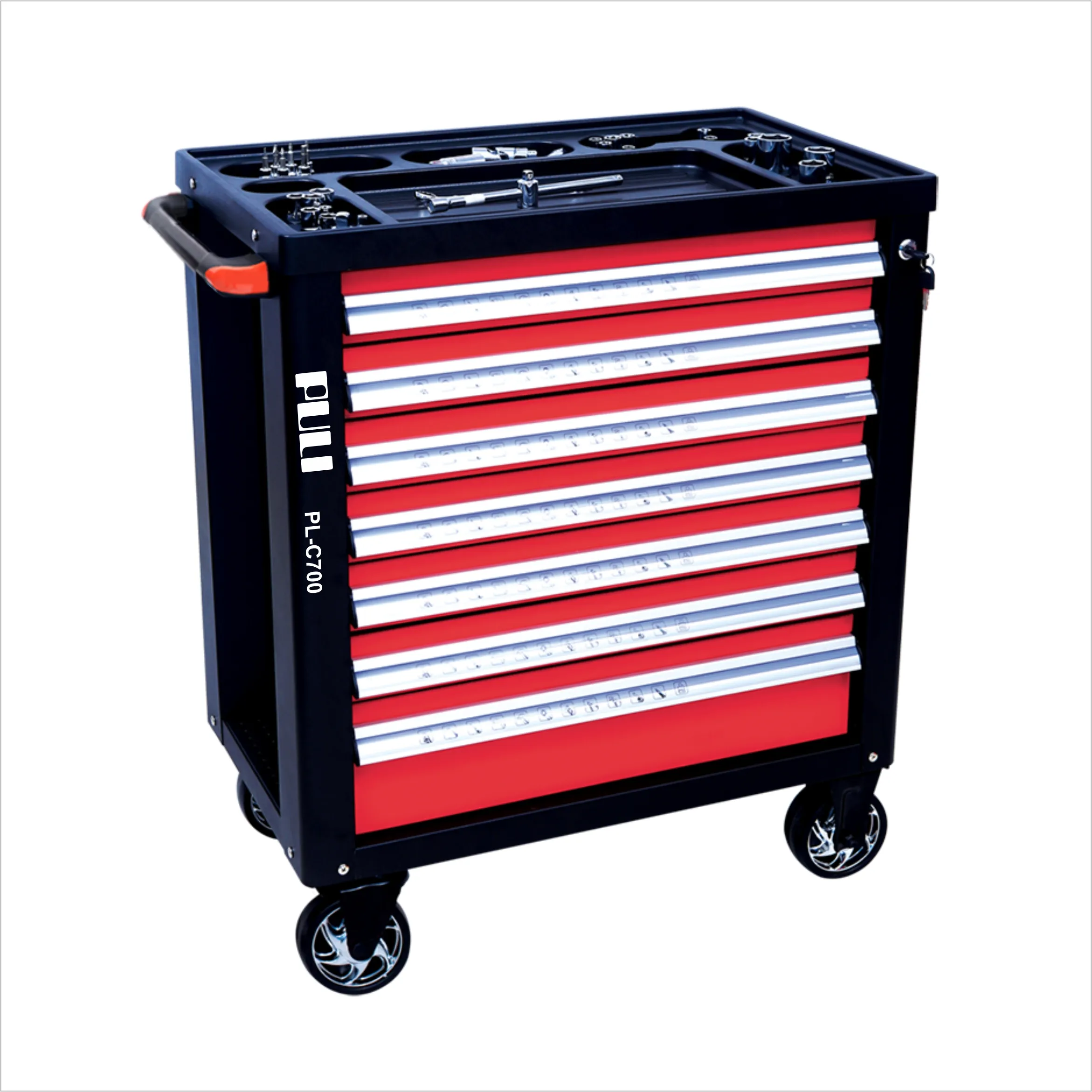 PL-C700 Mechanical Storage Garage Metal 7 Drawer Steel Roller Tool Cabinet Work Bench Tool Cabinet Workshop