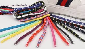 Tali sepatu RPET kustom ramah lingkungan bercetak huruf dengan tali Sweater berlapis tali inti daur ulang untuk pakaian - Product Image 2