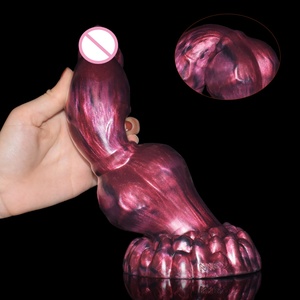 NNSX Internal Glow Dark Spirits Color Animal Dog Big Knot <b>Dildo</b> With Suction Cup Sex Toy for Women Adult Fantasy Sex Anal Plug - Product Image 4