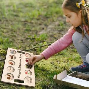 Chasse au trésor pour les enfants <span class=keywords><strong>de</strong></span> 4 à 8 ans Nature Scavenger Hunt Board for Kids Outdoor Scavenger Game Forest School - Product Image 5