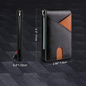Billetera minimalista <span class=keywords><strong>de</strong></span> <span class=keywords><strong>cuero</strong></span> Real para hombre, billetera <span class=keywords><strong>de</strong></span> bolsillo frontal con bloqueo RFID, Clip para dinero, gran oferta <span class=keywords><strong>de</strong></span> <span class=keywords><strong>Amazon</strong></span> - Product Image 2