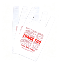 Sacs en plastique biodégradables HDPE semi-transparents blancs avec poignées pour les magasins de détail, l'emballage ménager et les articles de table