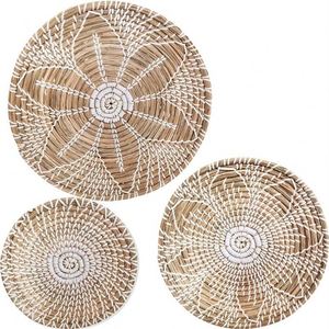 Seagrass mur panier plaque décor marocain plâtre décoration moyen-orient maison <span class=keywords><strong>osier</strong></span> décorations blanc macramé poches - Product Image 4