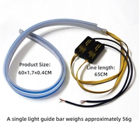 Bande LED néon RGB colorée 30/45/60CM, feux de jour pour voiture, DRL, nouveau modèle flexible, lampe à commutation, article souple, effet fluide