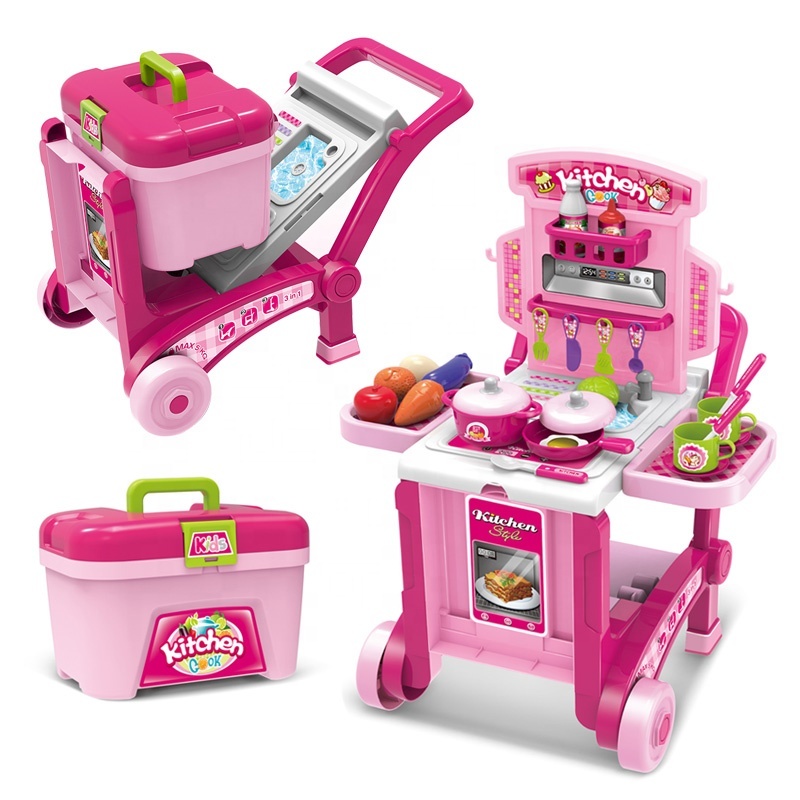 Chariot De Repas Jouet 98 Pièces - Jeu De Rôle Cuisine Pour Enfants 3 Ans Et Plus