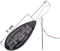 Enfileur d'aiguille à coudre carré en plastique long pour poinçonner des accessoires de couture à la main avec emballage de sac
