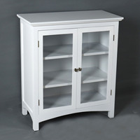 Meuble de chambre à coucher rétro blanc, armoire avec Console à deux niveaux pour la décoration de la maison