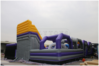 Aire de jeux commerciale gonflable, ville de divertissement gonflable, grand château gonflable, trampoline, toboggan gonflable pour enfants