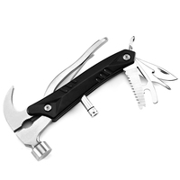 Marteau multifonction en acier inoxydable 3CR13, outil de survie portable pour le camping en plein air avec pochette en nylon