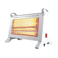 Radiateur convecteur 1000W, ventilateur chauffant, 2 tubes en quartz, interrupteur de sécurité anti-basculement, CE ROHS, pour chambre et bureau