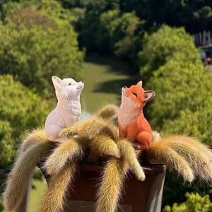 <span class=keywords><strong>Jardinière</strong></span> unique en forme de renard à neuf queues avec cactus queue de singe |   Mini jardin féerique de bureau, décoration zen pour bureau à domicile et <span class=keywords><strong>idée</strong></span> cadeau - Product Image 4