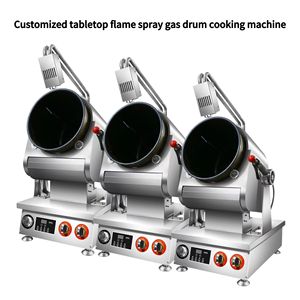 Machine à <span class=keywords><strong>wok</strong></span> multifonctionnelle Semikron pour cuisson rapide en friture, en acier inoxydable, avec flamme supérieure personnalisée - Product Image 5