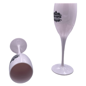 Flûte à <span class=keywords><strong>champagne</strong></span> en plastique Logo <span class=keywords><strong>noir</strong></span> Verres à vin Logo personnalisé Verres à vin rouge Set Gobelet Verre à vin Flûtes à <span class=keywords><strong>champagne</strong></span> rose - Product Image 3