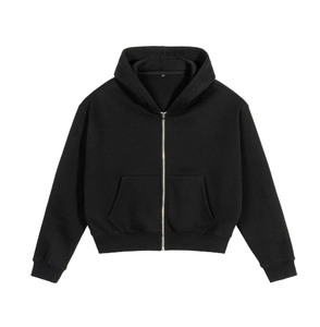 Sweat à capuche décontracté pour homme, coupe ample, avec fermeture éclair courte, collection automne, marque de mode masculine - Product Image 1