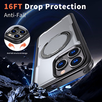 Étui magnétique robuste et résistant aux chutes pour iPhone 16 Pro Max avec support réglable, compatible également avec iPhone 17 Pro Max
