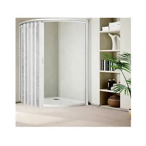 Separador de diseño de puerta plegable de pvc para baño, ahorro de espacio, puerta de acordeón, en Filipinas