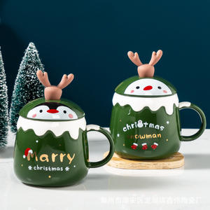 Creative <b>Christmas</b> Ceramic Cups Cute Water Cups Office Coffee Cups - Product Image 2