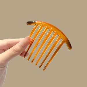 CLARMER时尚新款设计7齿豹纹塑料发梳女式头饰发饰 - Product Image 3