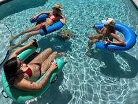 Chaise flottante gonflable en PVC pour l'extérieur, chaise flottante en forme de U pour piscine, chaise flottante portable pour la baignade, taille personnalisée