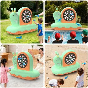 फुलाया हुआ स्क्रिल डर्ट बोर्ड के बच्चों मजेदार पूल फ्लोट्स खिलौने गेंद टॉस वेलक्रो थ्रो डार्ट्स खेल इंफ्लेटेबल लक्ष्य - Product Image 5