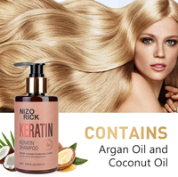 Shampoo à la kératine NIZO RICK 200 ml avec huile d'argan et huile de coco, soin profond pour cheveux secs et abîmés, étiquette privée OEM ODM