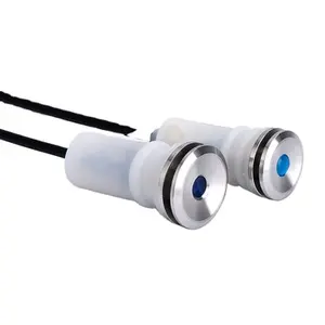 工厂价格闩锁22毫米1NO1NC平头按钮，带点发光二极管照明防水开关