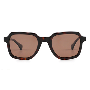 Rectangle Full Rim <b>Sunglasses</b> Tortoise Shell Frame Brown Lens Anti-Uv Protection Unisex Adult - Product Image 1