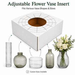 Scatole di Cartone Ecologiche per Spedizione Fiori con Logo Personalizzato, Vendita all'<span class=keywords><strong>Ingrosso</strong></span> - Product Image 2