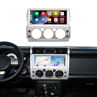 Écran multimédia Android sans fil 12,3 pouces avec lecteur DVD et kit de cadre de fixation pour Toyota FJ Cruiser 2007-2013