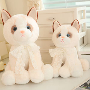 Miglior prezzo simpatici giocattoli di peluche morbido gatto bianco gatto impagliato realistico peluche gatto giapponese - Product Image 6