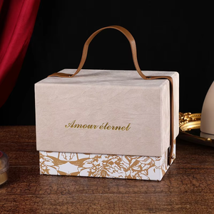 RTS 14*9*8cm 18*14*13cm 23*18*15.5cm Square Sweet Candy Paperboard <strong>Box</strong> with Ribbon Custom Logo Boxes for Wedding Gift Packaging - Product Image 3