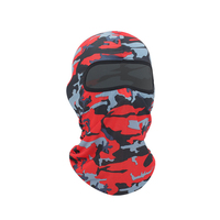 Pasamontañas táctico de punto elástico con diseño de camuflaje para la cabeza y el rostro
