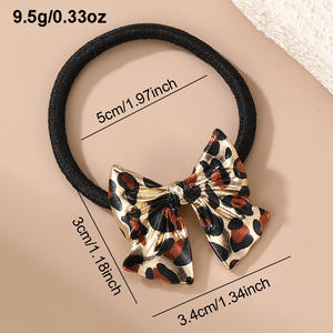 Diadema Francesa Retro con Estampado de Leopardo y Perlas para Mujer, Banda Elástica para el Cabello, Uso Diario - Product Image 6