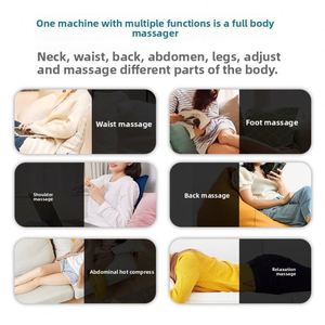 Coussin de massage électrique pour le corps avec soutien lombaire, massage du dos, de la taille, du cou, des hanches et des jambes, contrôle du temps et physiothérapie infrarouge - Product Image 4