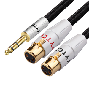 สายสัญญาณเสียง HiFi C1 <span class=keywords><strong>6.5</strong></span> มม. <span class=keywords><strong>TRS</strong></span> ต่อ 2XLR ตัวผู้-ตัวเมีย ป้องกันสัญญาณรบกวนสามชั้น สำหรับกีตาร์ เครื่องดนตรี และไมโครโฟน 35 <span class=keywords><strong>6.5</strong></span> มม. XLR - Product Image 3
