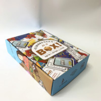 Cajas de Cartón Corrugado Reciclado Personalizadas con Relieve, Diseño Portátil, Impresión Completa por Dentro y por Fuera