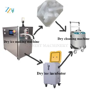 In Acciaio Inox A Secco Macchine Per il Ghiaccio Per La Pulizia/Ghiaccio Secco di Pulizia Linea di Produzione/Ghiaccio Secco Cubettatura Macchina