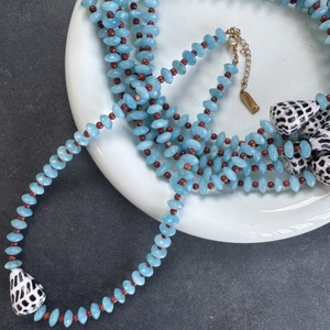 <span class=keywords><strong>Collana</strong></span> Estiva Personalizzata con Ciondolo in Conchiglia Naturale, <span class=keywords><strong>Perle</strong></span> d'Acqua Dolce e Pietre Preziose per <span class=keywords><strong>Donna</strong></span> - Product Image 2
