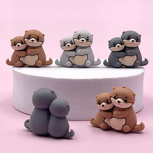 Nuovo Prodotto all'Ingrosso: Perline in Silicone 3D a Forma di Lontra Marina e Cucciolo, Animali Carini per Creazione di Penne - Product Image 2