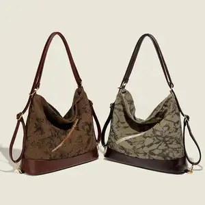 2024 New Style Vintage Corduroy Tote Bag Ladies Shoulder Bag Multifunction Handbags Hobo Bag For Women