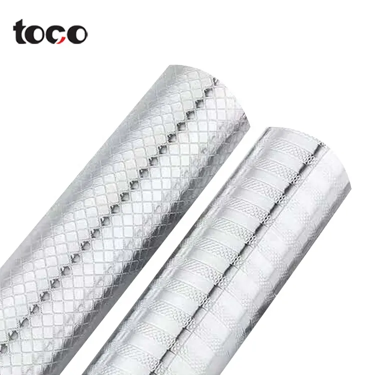 Tấm Giấy Nhựa Trang Trí Bằng Nhôm Màng Thủy Tinh Dập Nổi Tự Dính Pvc Một Chiều