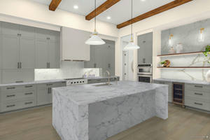 Encimera de piedra de cuarzo de ingeniería negra de gran tamaño 3200*1600mm diseño contemporáneo Vietnam 5 + años encimeras de tocador - Product Image 3