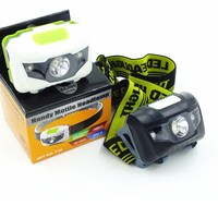 Puissante lampe frontale Hardhat COB lumière LED lampe frontale lampe de casque de sécurité minière avec batterie AAA pour le camping et la chasse