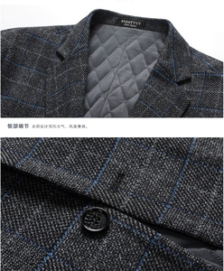 185-215 <span class=keywords><strong>chaqueta</strong></span> acolchada de algodón de <span class=keywords><strong>talla</strong></span> <span class=keywords><strong>grande</strong></span> para hombre para Otoño Invierno de gran tamaño grueso transpirable cálido <span class=keywords><strong>traje</strong></span> informal cierre de botones - Product Image 6