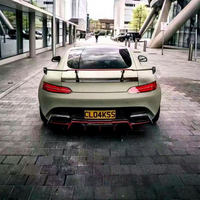 Kit carrosserie complet en fibre de carbone ventilée pour Mercedes AMG GT S Coupé 2 portes 2015-2017 – Lame avant, jupes latérales, diffuseur, aileron – Pièces de mise à niveau
